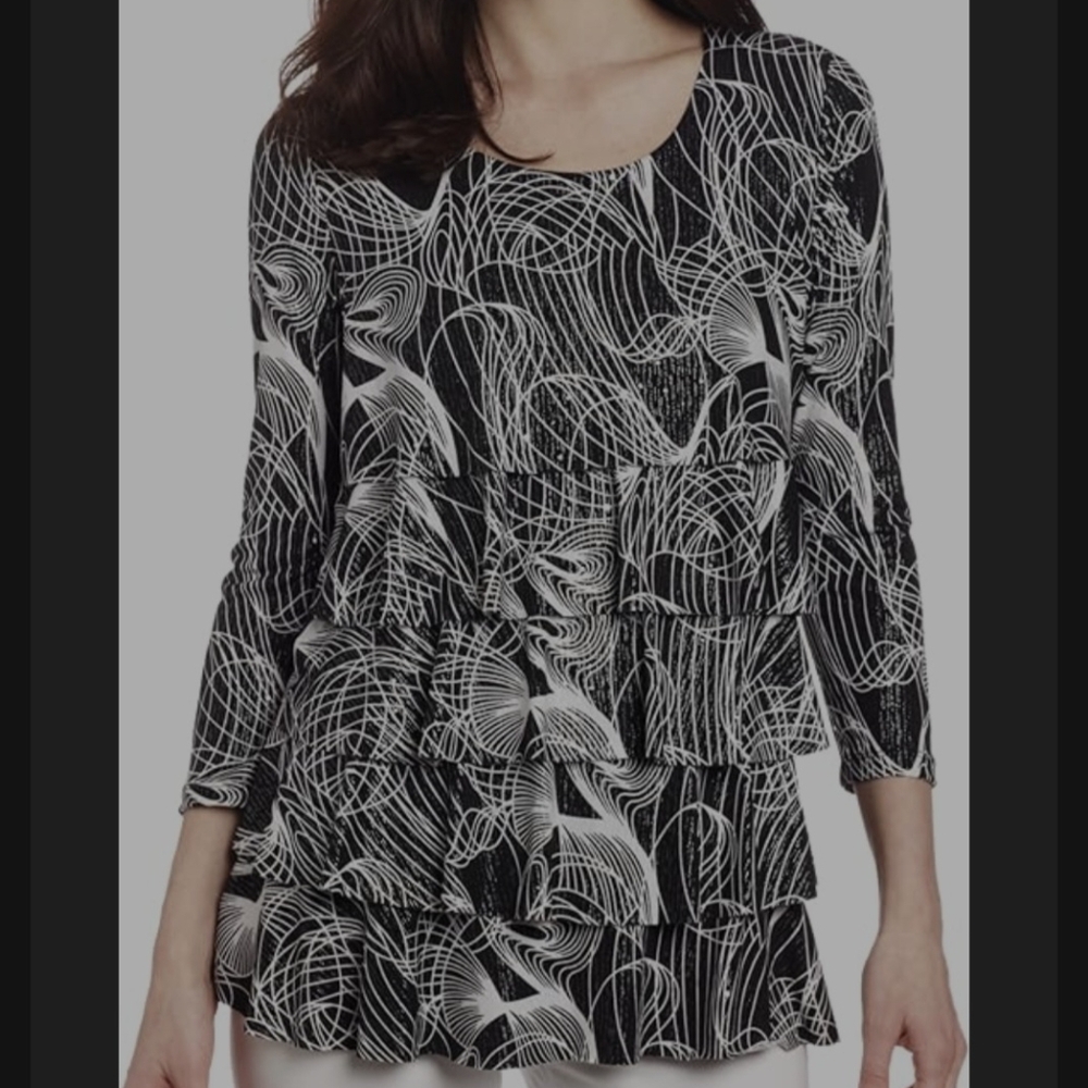Rafaella Womens Print Top Medium